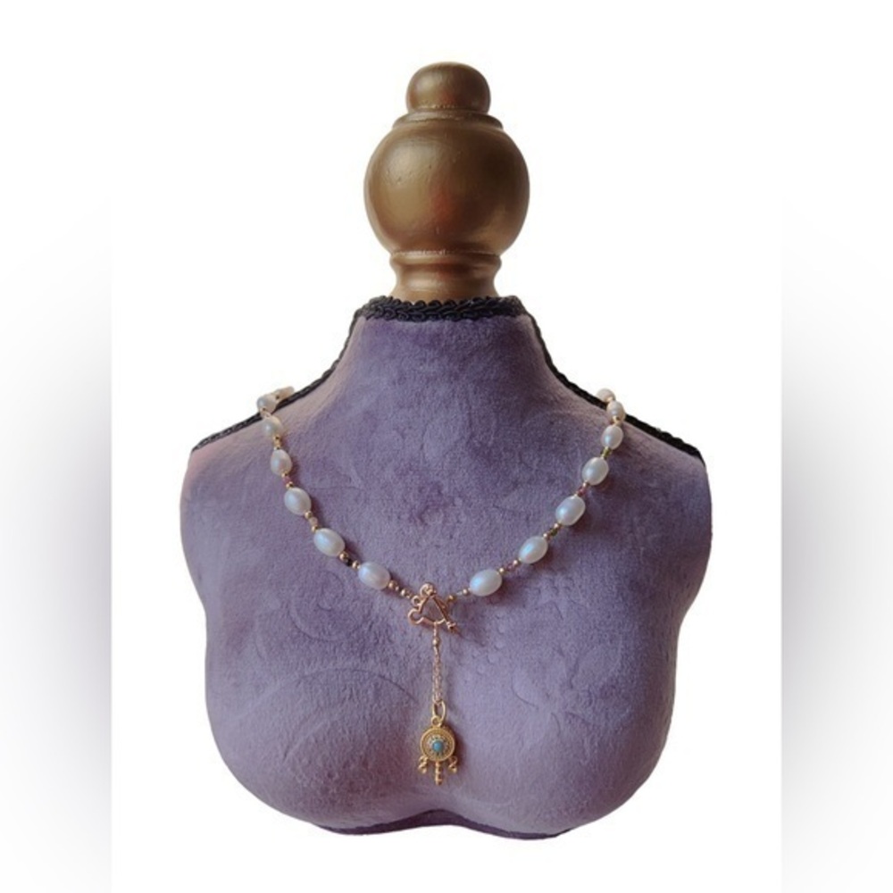 Fresh water pearls & Tourmaline beads Chocker necklace